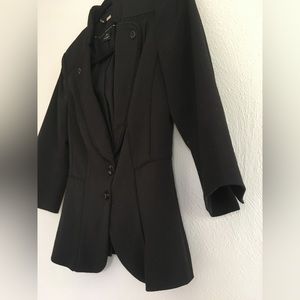 Black Fitted Womens Blazer